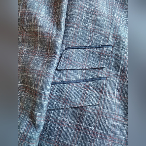 Angelo Galasso Plaid Wool, Silk & Linen Blazer, Size 50 US, 60 IT, XXL NWOT - Picture 16 of 16